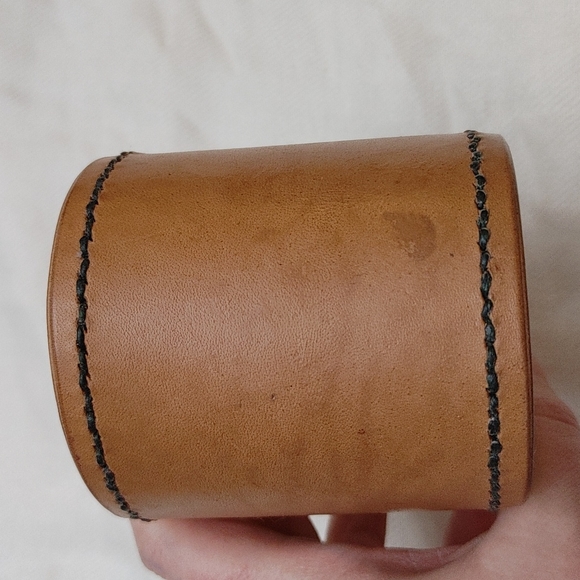 Leather Mason jar handle HANDMADE Horween leather - Picture 4 of 6